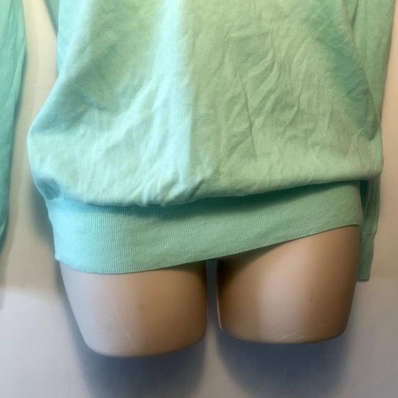 j crew teal/mint green v neck line sweater nwt long sleeve size m - Picture 5 of 13